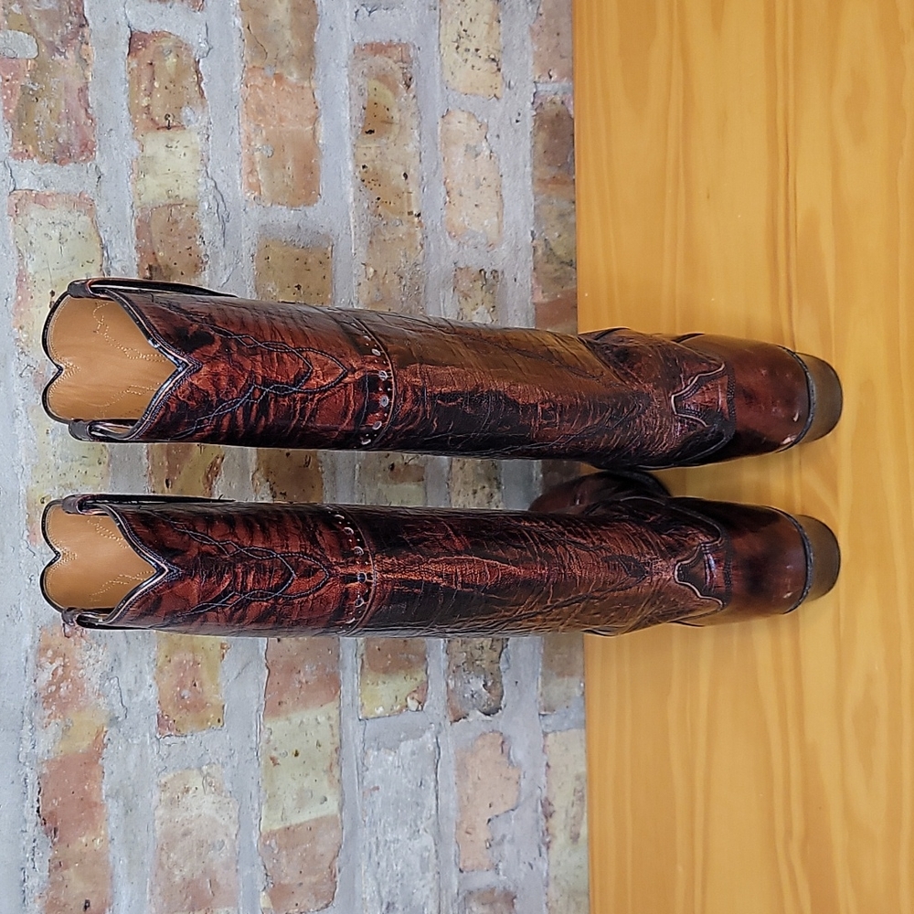 Lucchese Oxblood Cowboy Boots - Picture 3 of 12